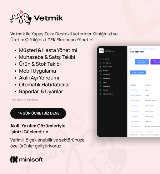 Vetmik | Veteriner Kliniği Yazılımı